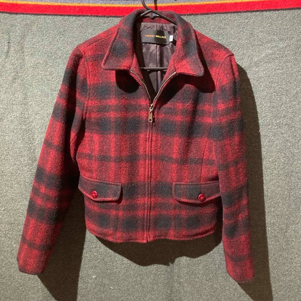 Vintage Buffalo plaid wool coat